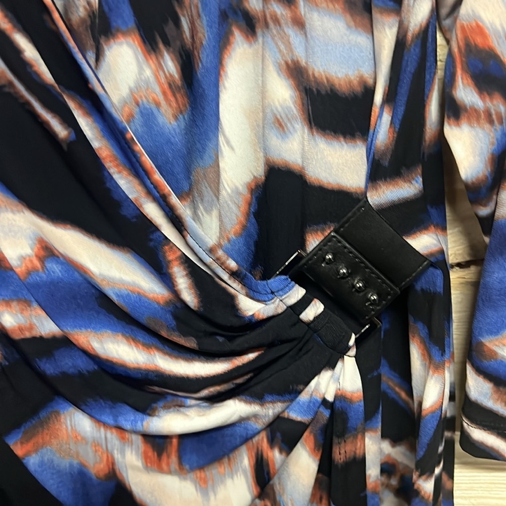 Calvin Klein 3/4 Sleeve Wrap dress size L - Picture 3 of 7